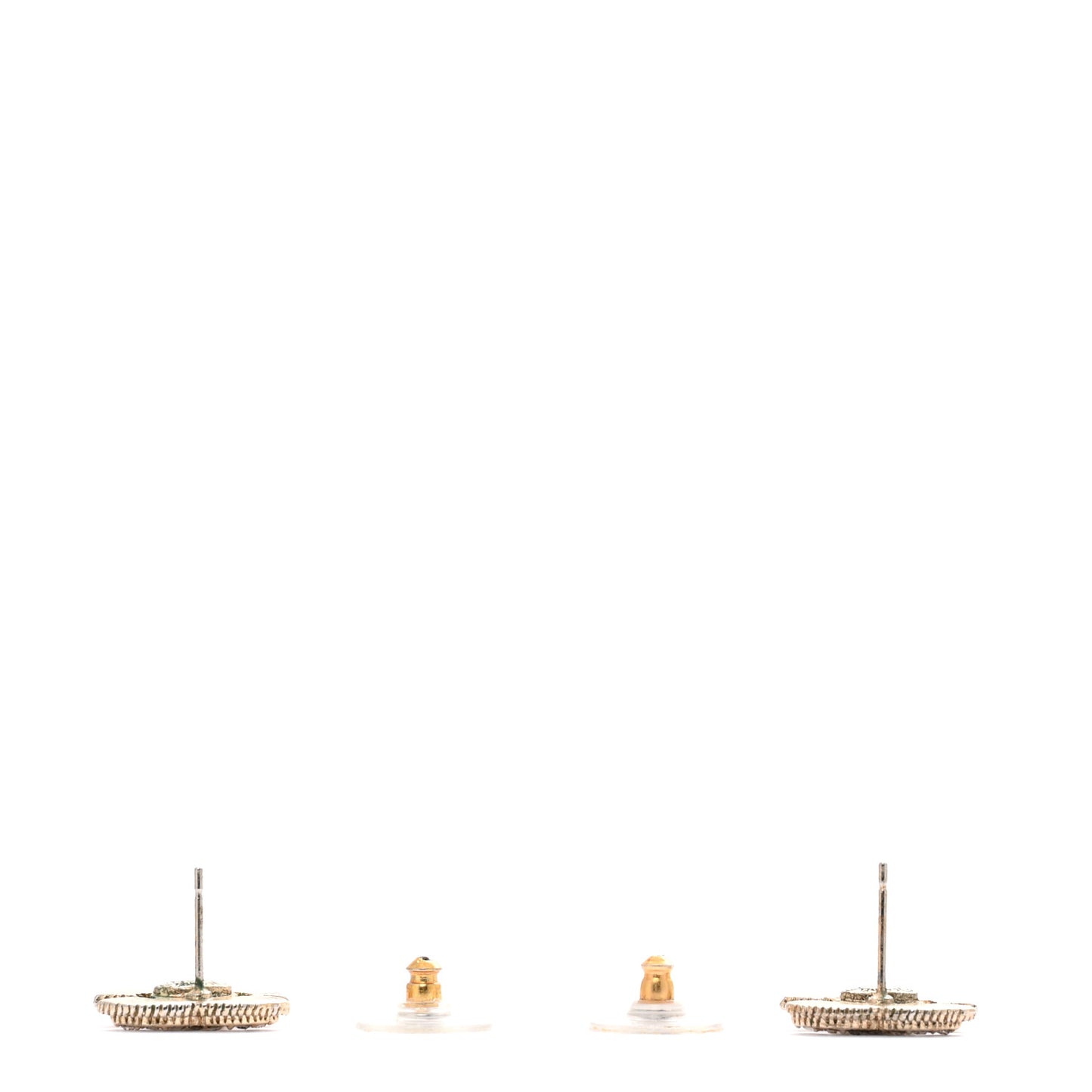 Crystal Mini CC Earrings Gold