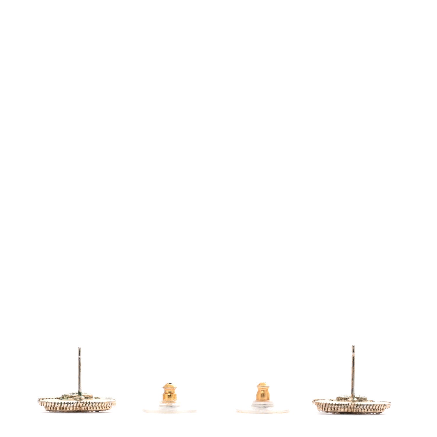 Chanel Crystal Mini CC Earrings Gold 3 of 4