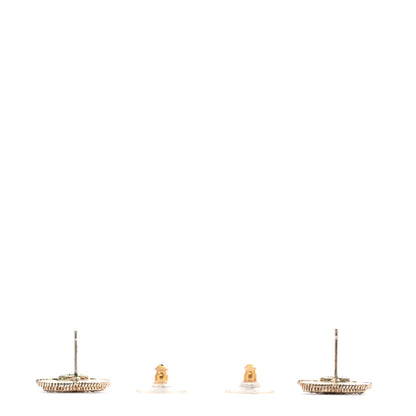 Chanel Crystal Mini CC Earrings Gold 3 of 4