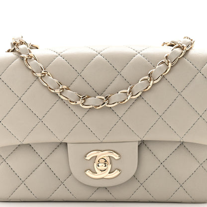 Chanel Lambskin Quilted Mini Rectangular Flap Grey 8 of 10