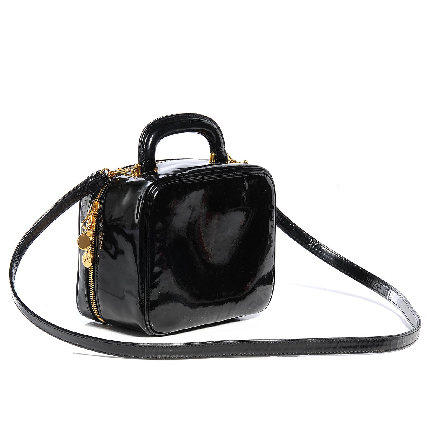 Patent Vanity Cosmetic Case Black