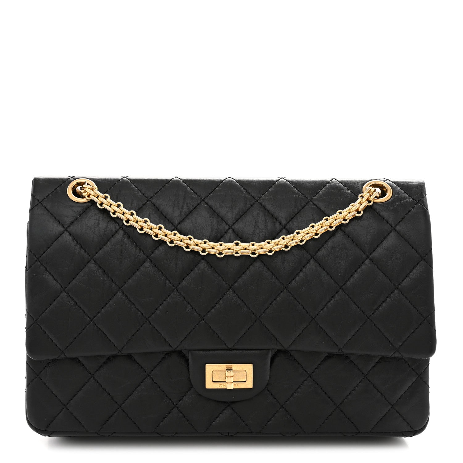 Chanel Aged Calfskin Quilted 2.55 Reissue 226 Flap Black 1 of 11