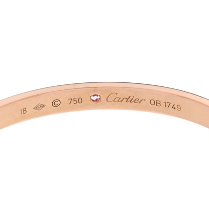 Cartier 18K Pink Gold Pink Sapphire LOVE Cuff Bracelet 18 3 of 3