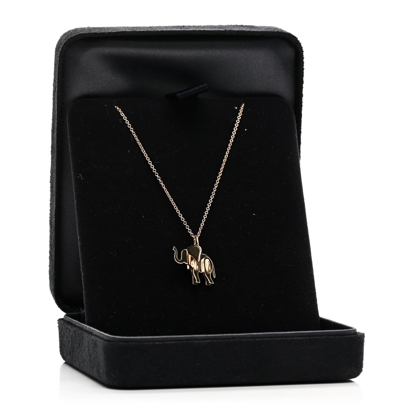 18K Rose Gold Mini Save The Wild Elephant Pendant Necklace