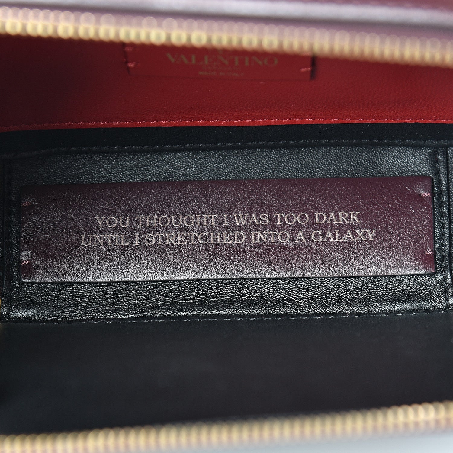 Valentino Garavani X UNDERCOVER Smooth Calfskin Graphic Print VSling Crossbody Bag Rubin 6 of 10