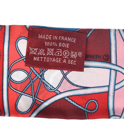 Hermes Silk Coup De Fouet Au Bloc Twilly Rouge Rose Bleu 4 of 5