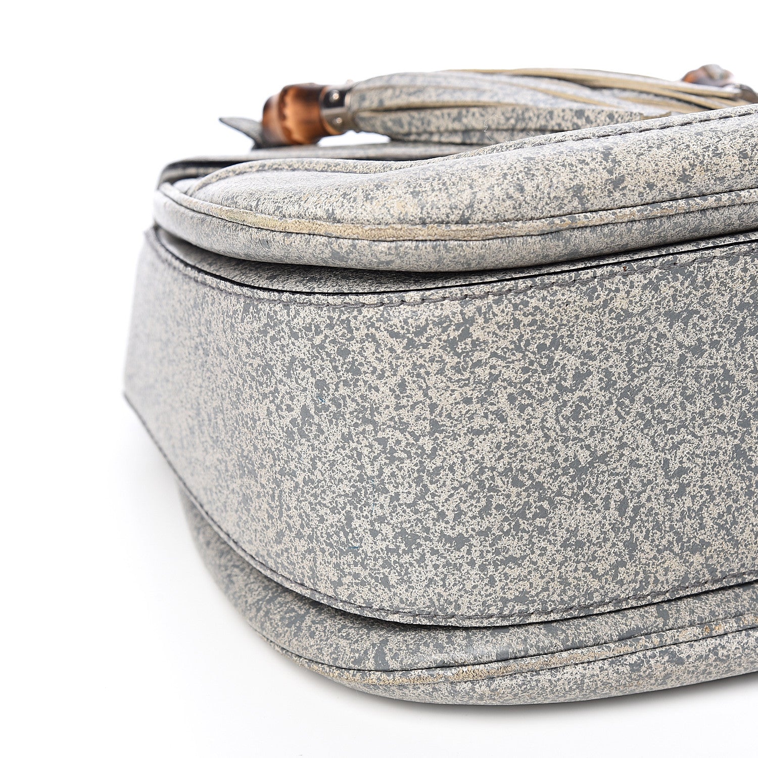 Gucci Calfskin Large New Bamboo Top Handle Bag Light Grey 7 of 10