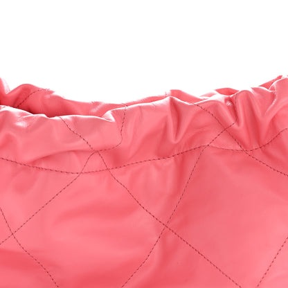 Chanel Shiny Calfskin Quilted Small Chanel 22 Coral Pink 9 of 13
