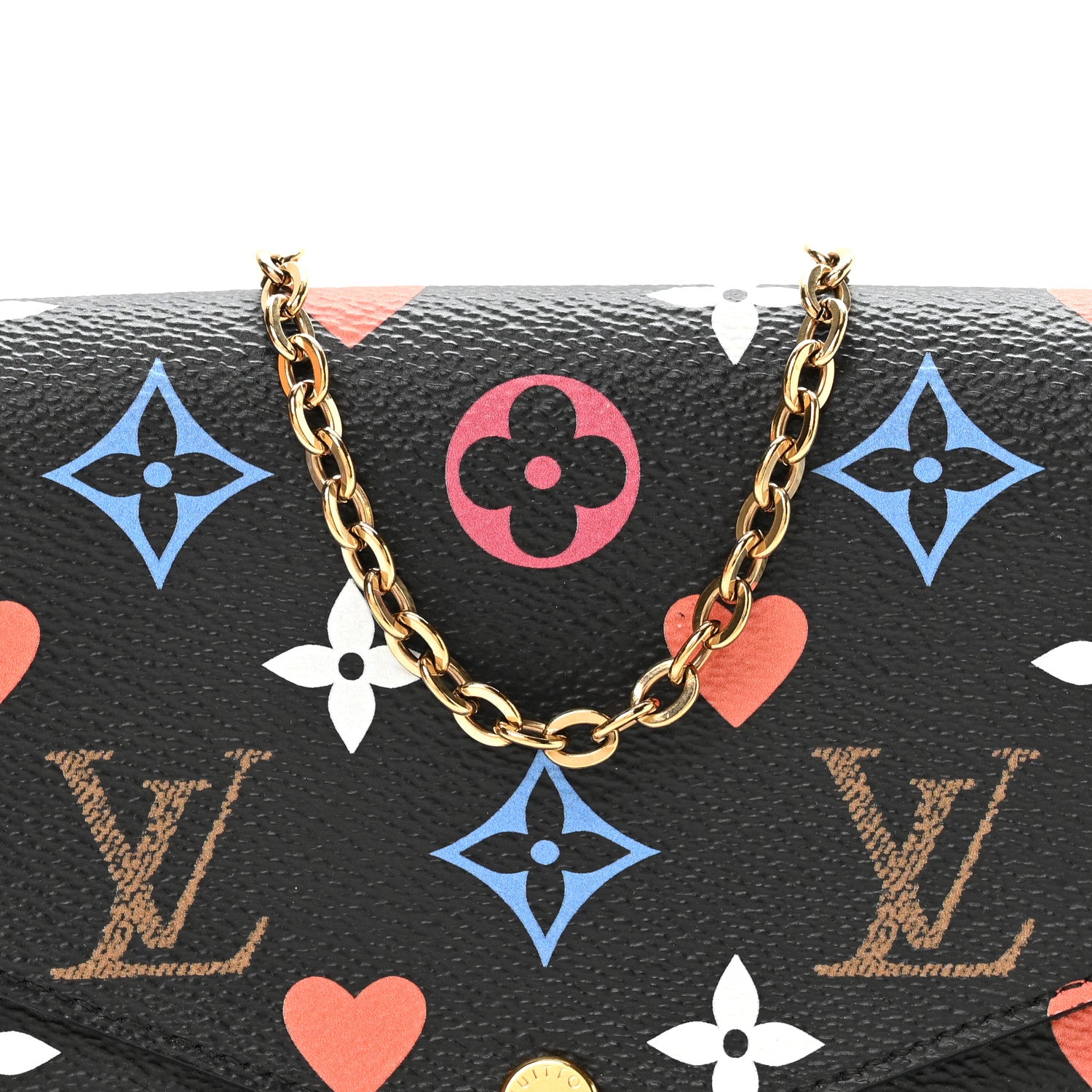 Louis Vuitton Game On Felicie Chain Wallet Black 8 of 11