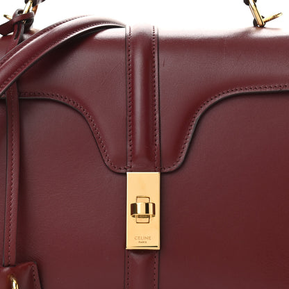 Celine Satinated Calfskin Small 16 Top Handle Bag Light Burgundy 8 of 10