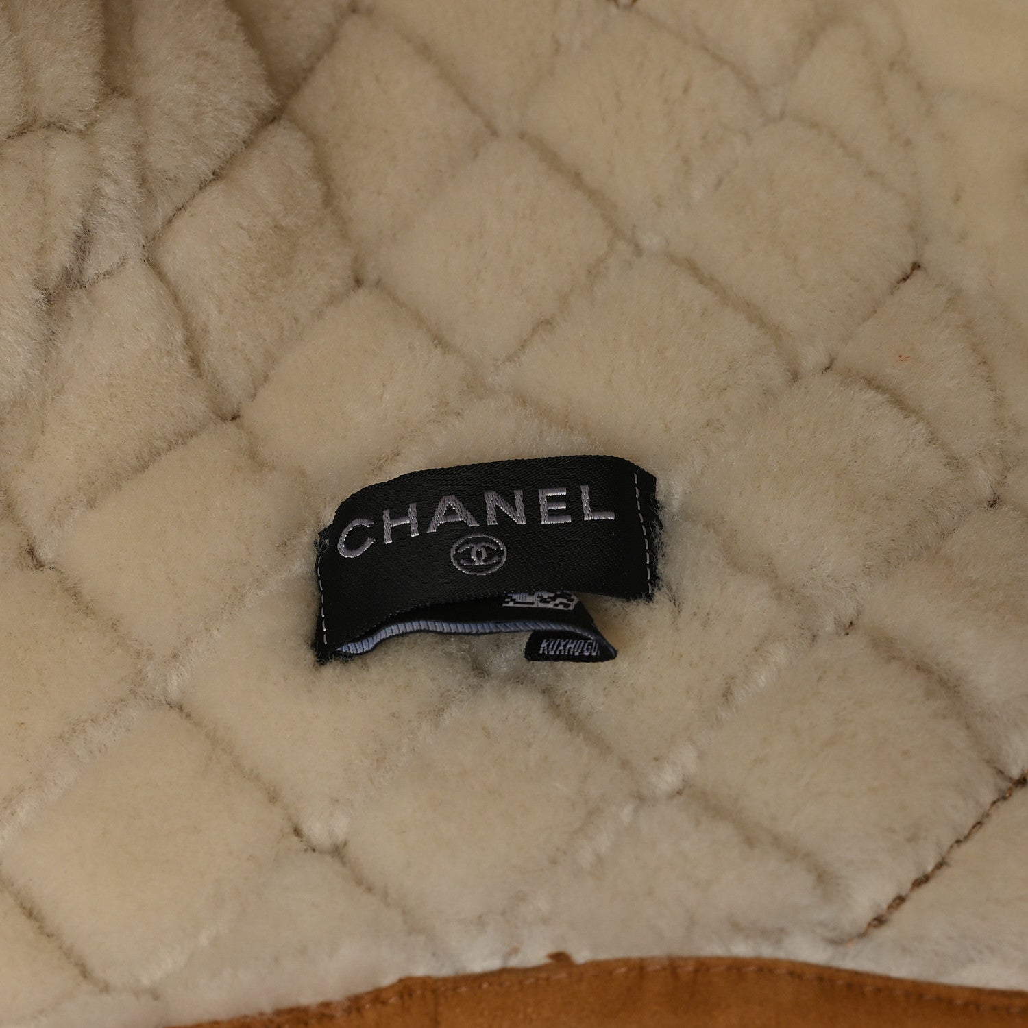 Chanel Lambskin Shearling Quilted CC Trapper Hat Brown 4 of 6