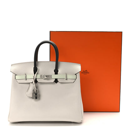 Hermes Epsom Tri-Color Birkin 25 Gris Pale Vert Fizz Graphite 11 of 11