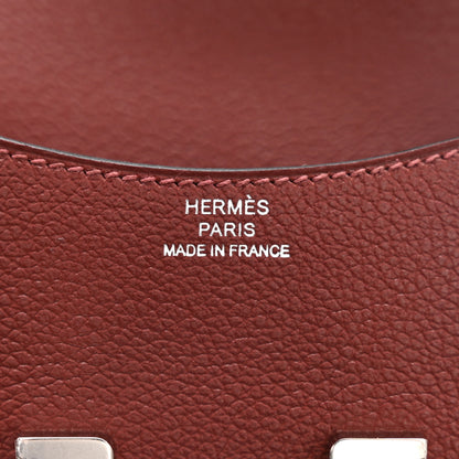Hermes Evercolor Bi-Color Constance Slim Wallet Rouge H Rose Azalee 7 of 11