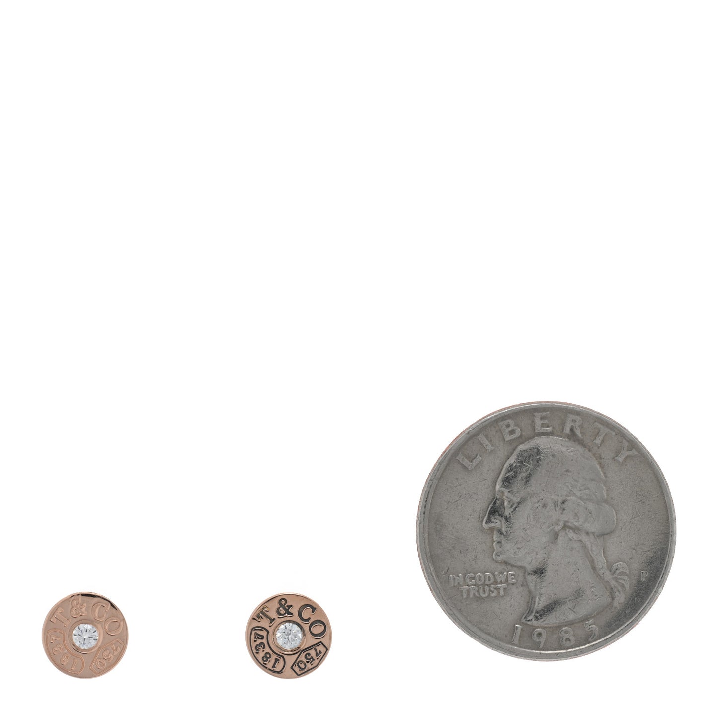 18K Rose Gold Diamond 1837 Circle Earrings