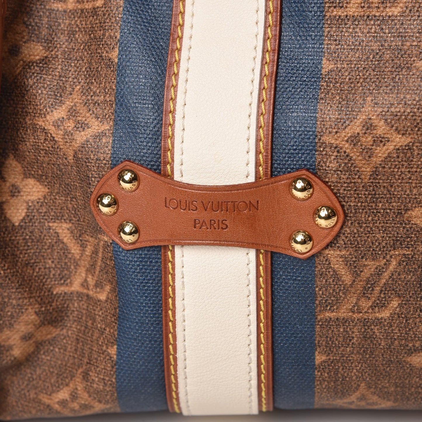 Monogram Rayures Tisse Sac GM Blue