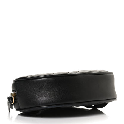 Gucci Calfskin Matelasse GG Marmont Belt Bag 95 38 Black 4 of 13