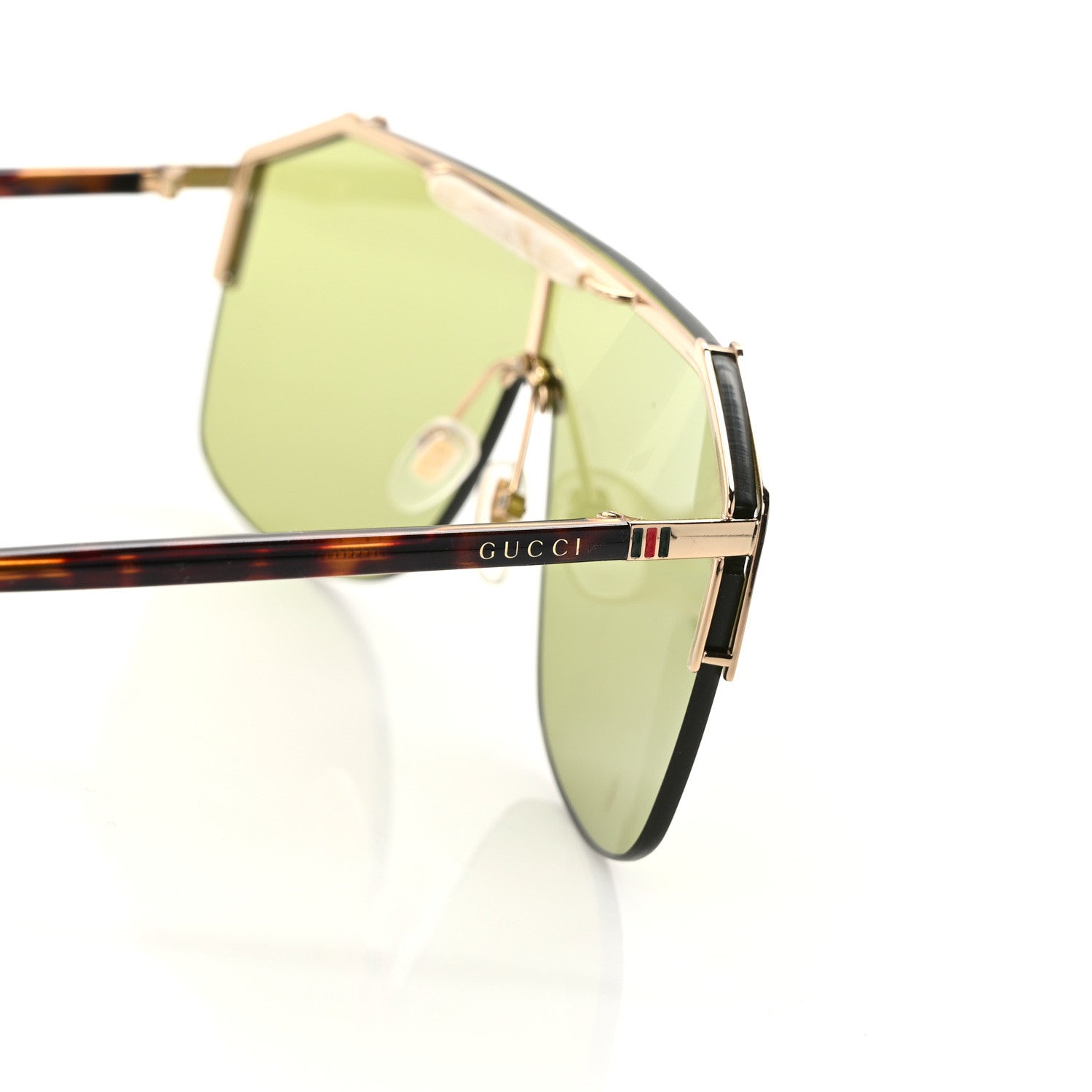 Gucci Metal Rimless Square Sunglasses GG0291S Havana 7 of 8