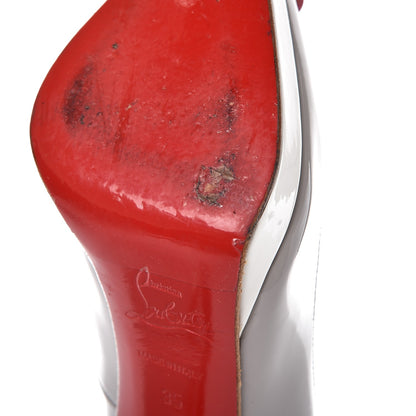Christian Louboutin Patent Pigalle Plato 120 Pumps 35 Fluo Souris Craie 9 of 14