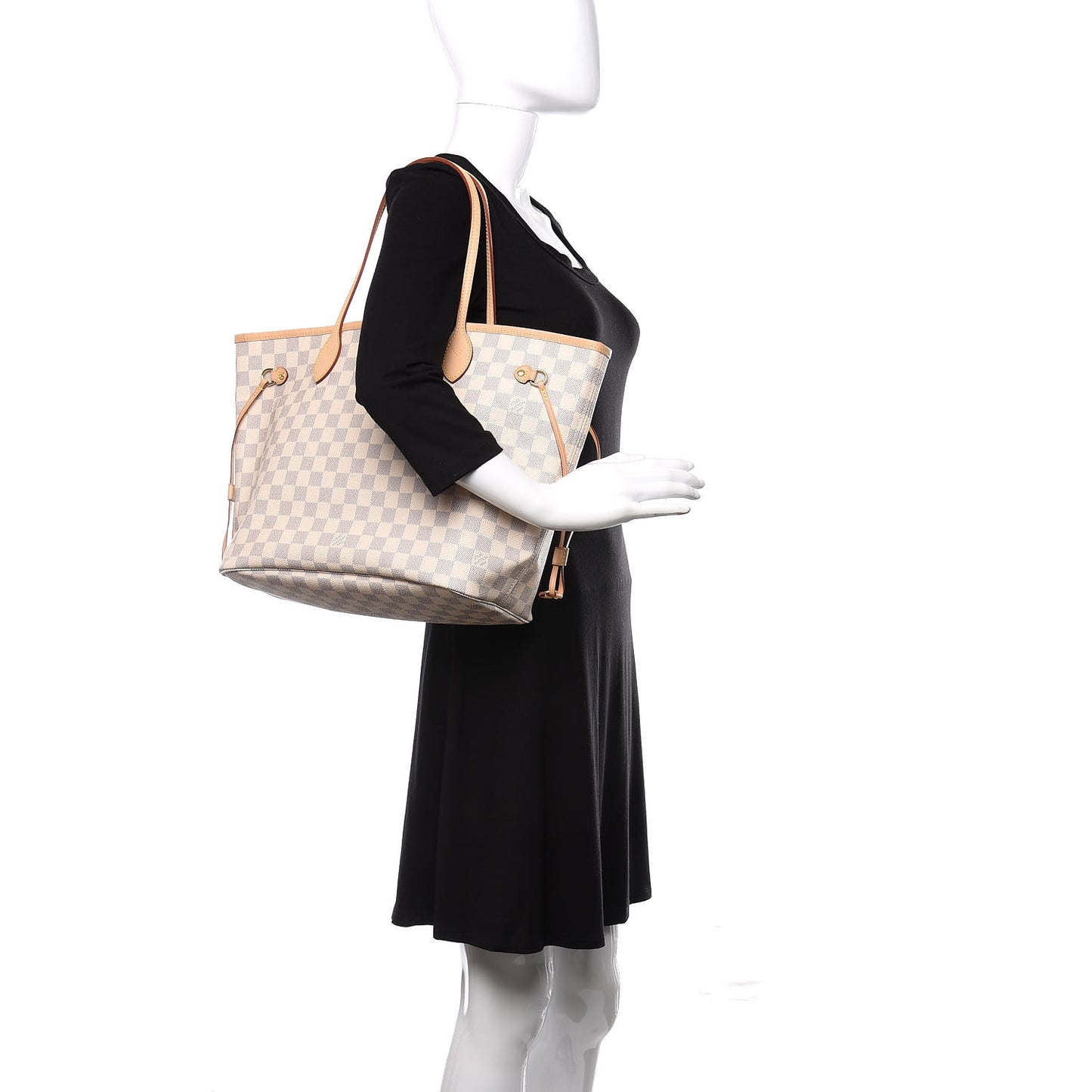 Damier Azur Neo Neverfull MM Rose Ballerine