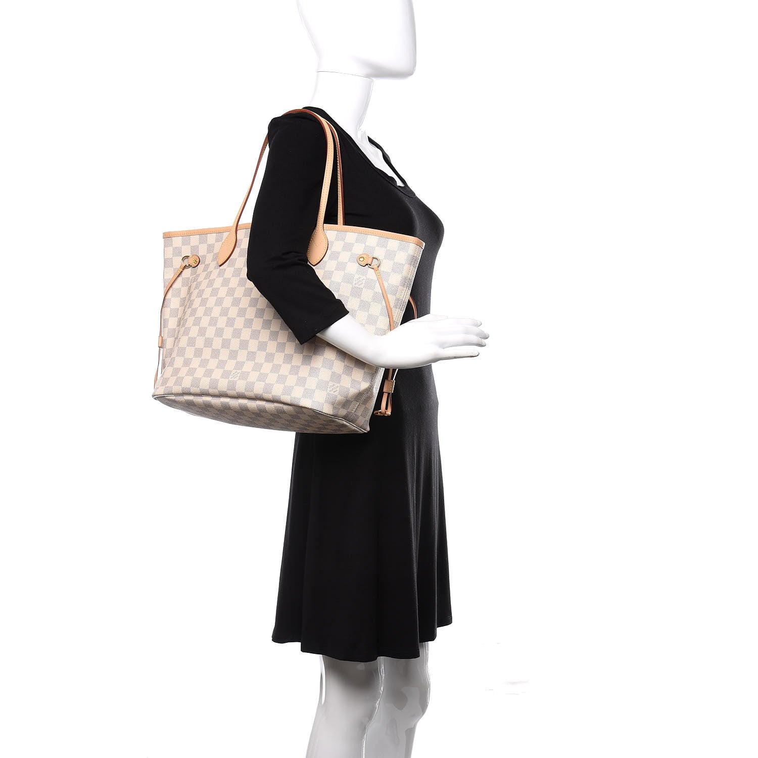 Louis Vuitton Damier Azur Neo Neverfull MM Rose Ballerine 2 of 9