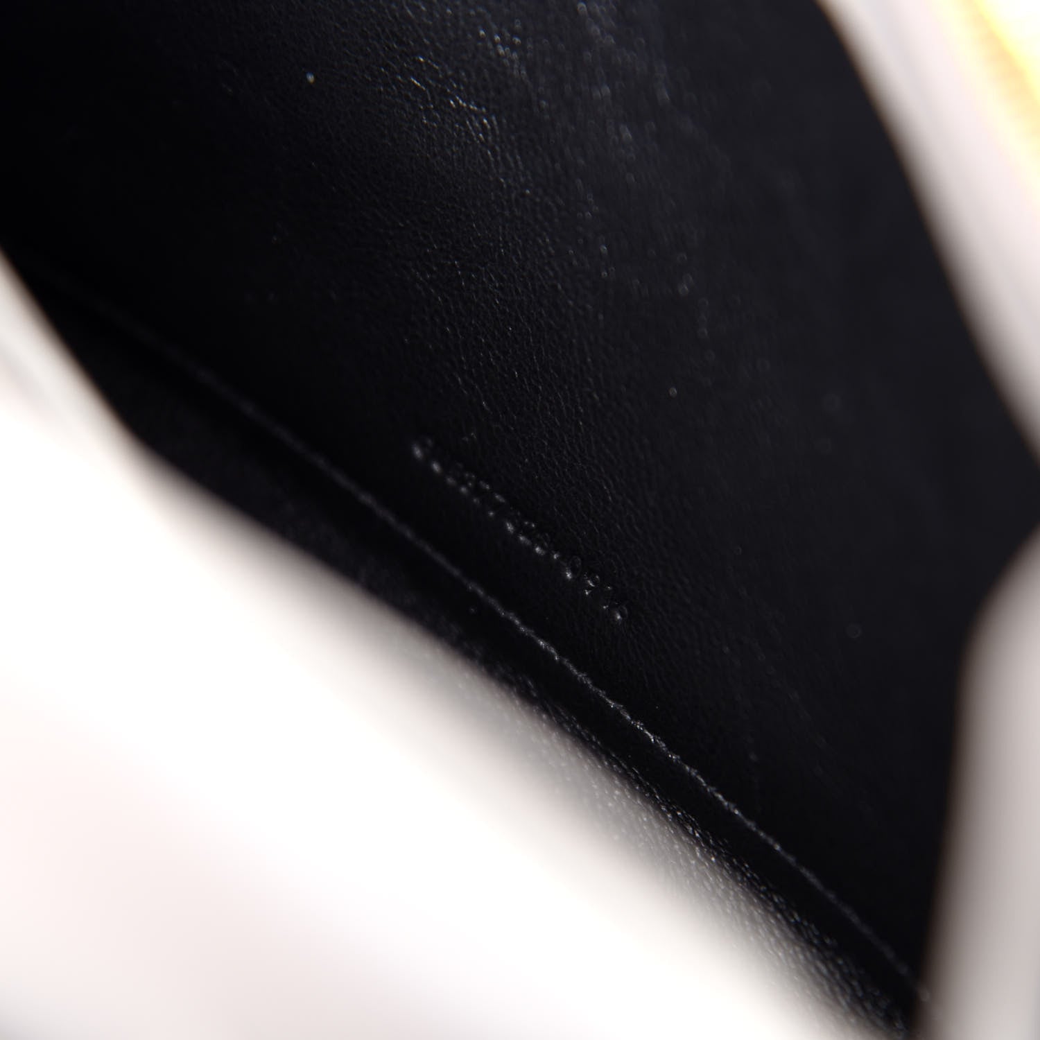 Saint Laurent Grain De Poudre Matelasse Chevron Monogram Chain Wallet Oyster Grey 10 of 13