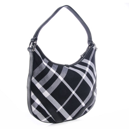 Burberry Black Check Larkin Hobo Black 3 of 8