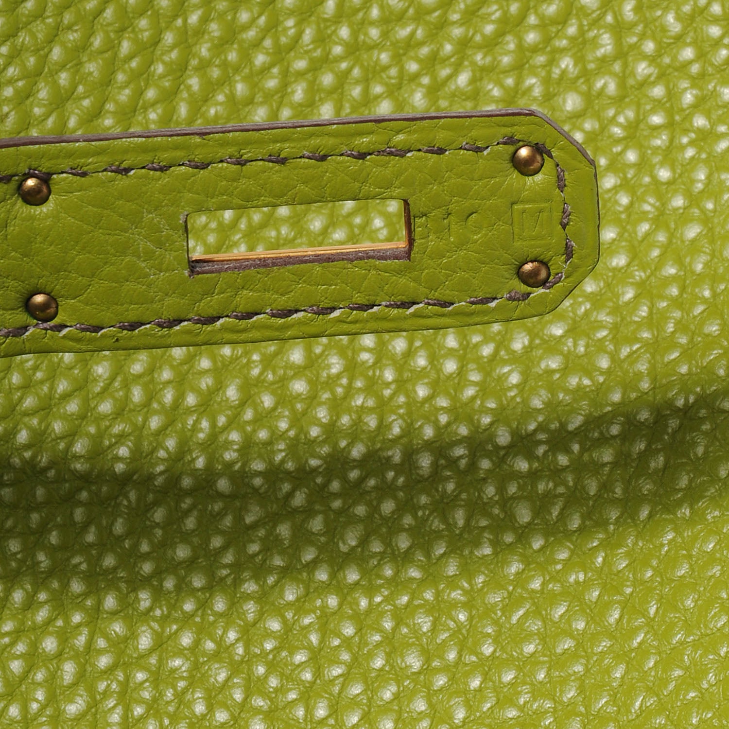 Hermes Togo Birkin 35 Vert Anis 8 of 10