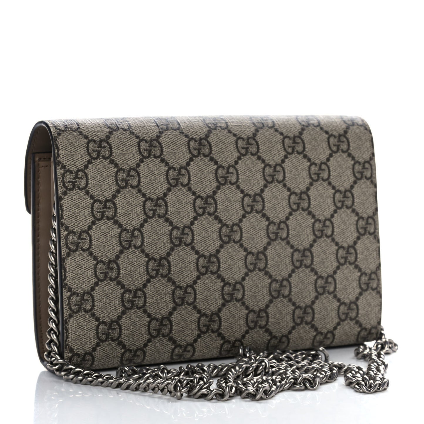 GG Supreme Monogram Mini Dionysus Chain Wallet Beige Taupe