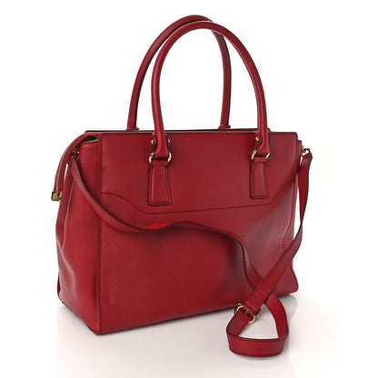 Salvatore Ferragamo Saffiano Beky Tote Rosso 2 of 8