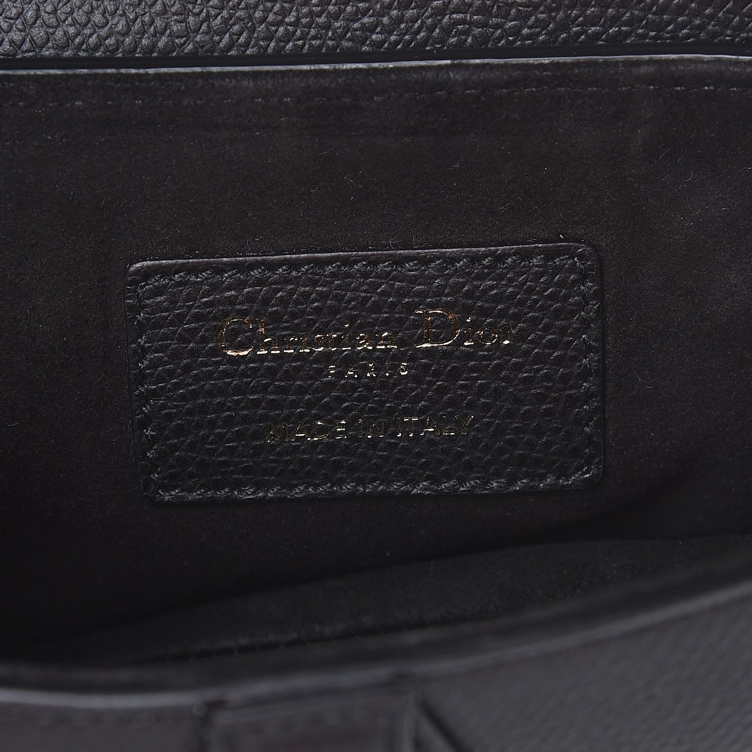 Christian Dior Grained Calfskin Mini Saddle Bag Black 6 of 7