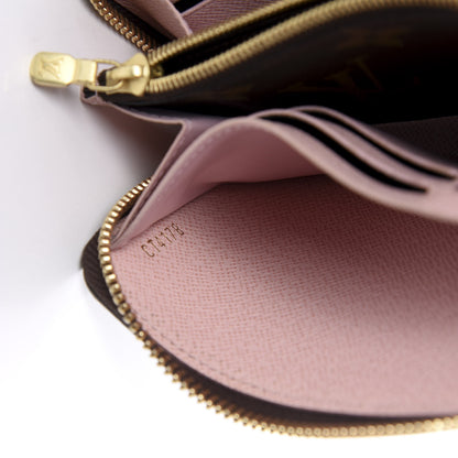 Louis Vuitton Monogram Clemence Wallet Rose Ballerine 6 of 7