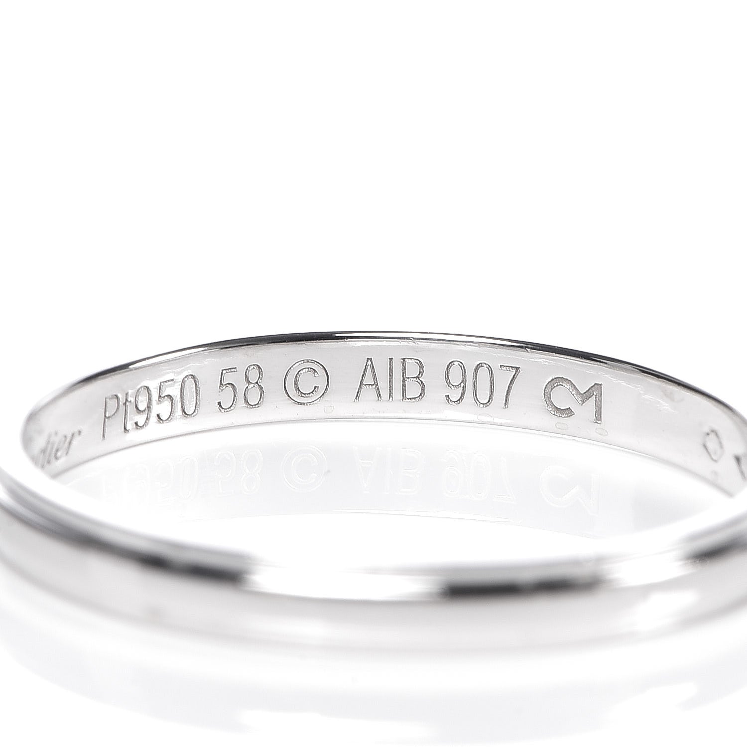 Cartier Platinum 2.5mm D'Amour Wedding Band Ring 58 8.25 5 of 7