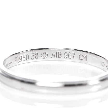 Cartier Platinum 2.5mm D'Amour Wedding Band Ring 58 8.25 5 of 7
