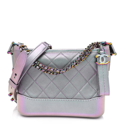 Chanel Iridescent Lambskin Calfskin Quilted Small Gabrielle Hobo Light Purple 1 of 8