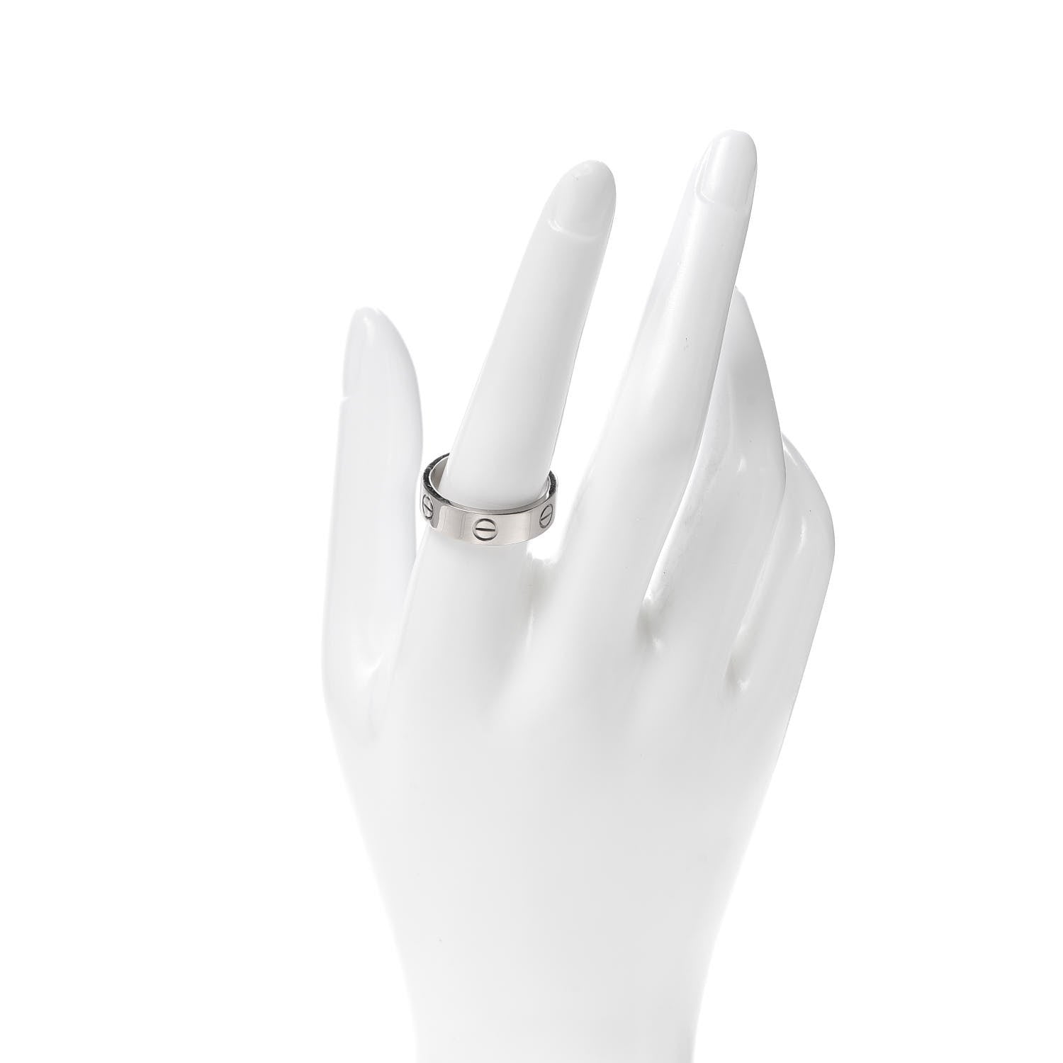 Cartier 18K White Gold 6mm LOVE Ring 59 8.75 2 of 5