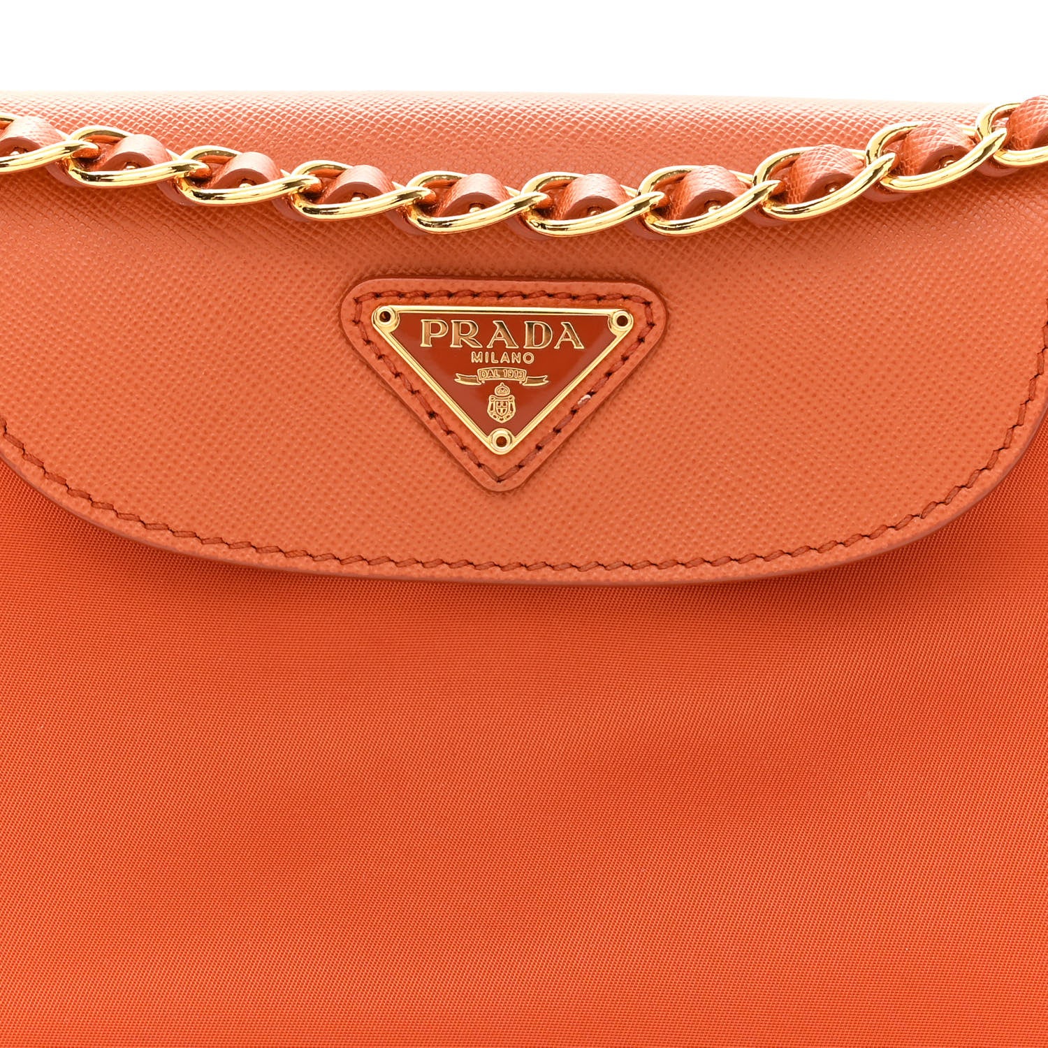 Prada Nylon Crossbody Bag Orange 7 of 9