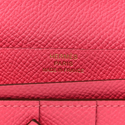Hermes Epsom Bearn Gusset Wallet Rose Azalee 6 of 8