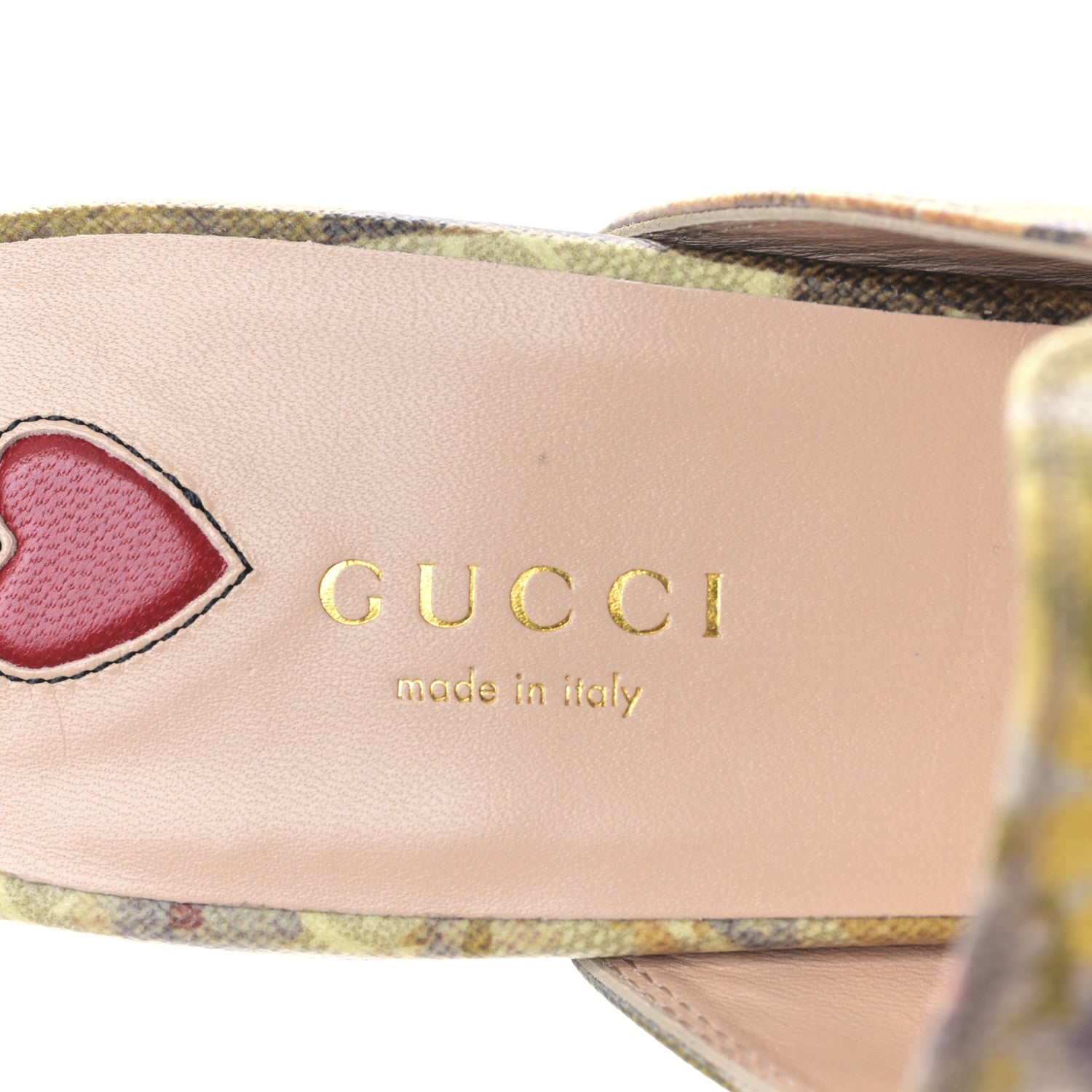 Gucci GG Supreme Monogram Malaga Kid Water Flora Womens Princetown Slippers 37.5 Beige White Multicolor Mystic White 7 of 9
