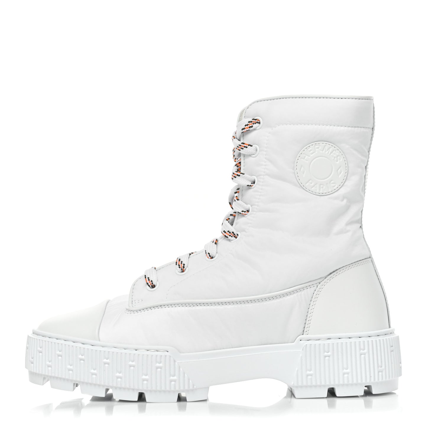 Calfskin Parachute Fresh Ankle Boots 38.5 White