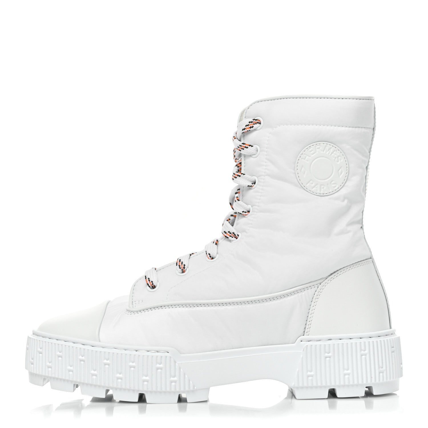 Hermes Calfskin Parachute Fresh Ankle Boots 38.5 White 1 of 9