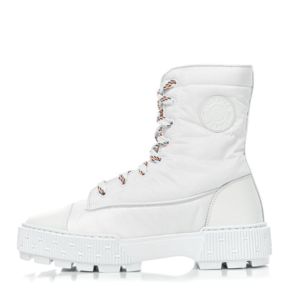 Hermes Calfskin Parachute Fresh Ankle Boots 38.5 White 1 of 9