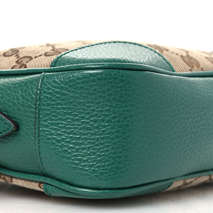 Gucci Monogram Dollar Calfskin Mini Bree Messenger Bag Beige Ebony Emerald 9 of 14