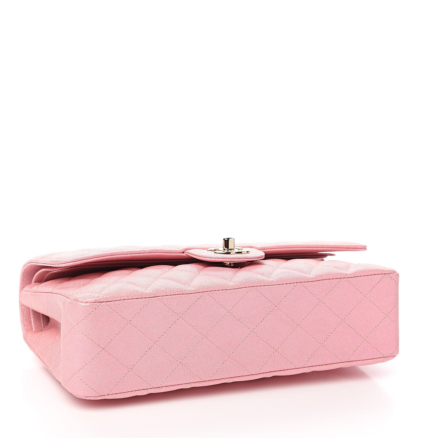 Chanel Iridescent Caviar Quilted Medium Double Flap Rose Pink 3 of 9