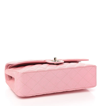Chanel Iridescent Caviar Quilted Medium Double Flap Rose Pink 3 of 9