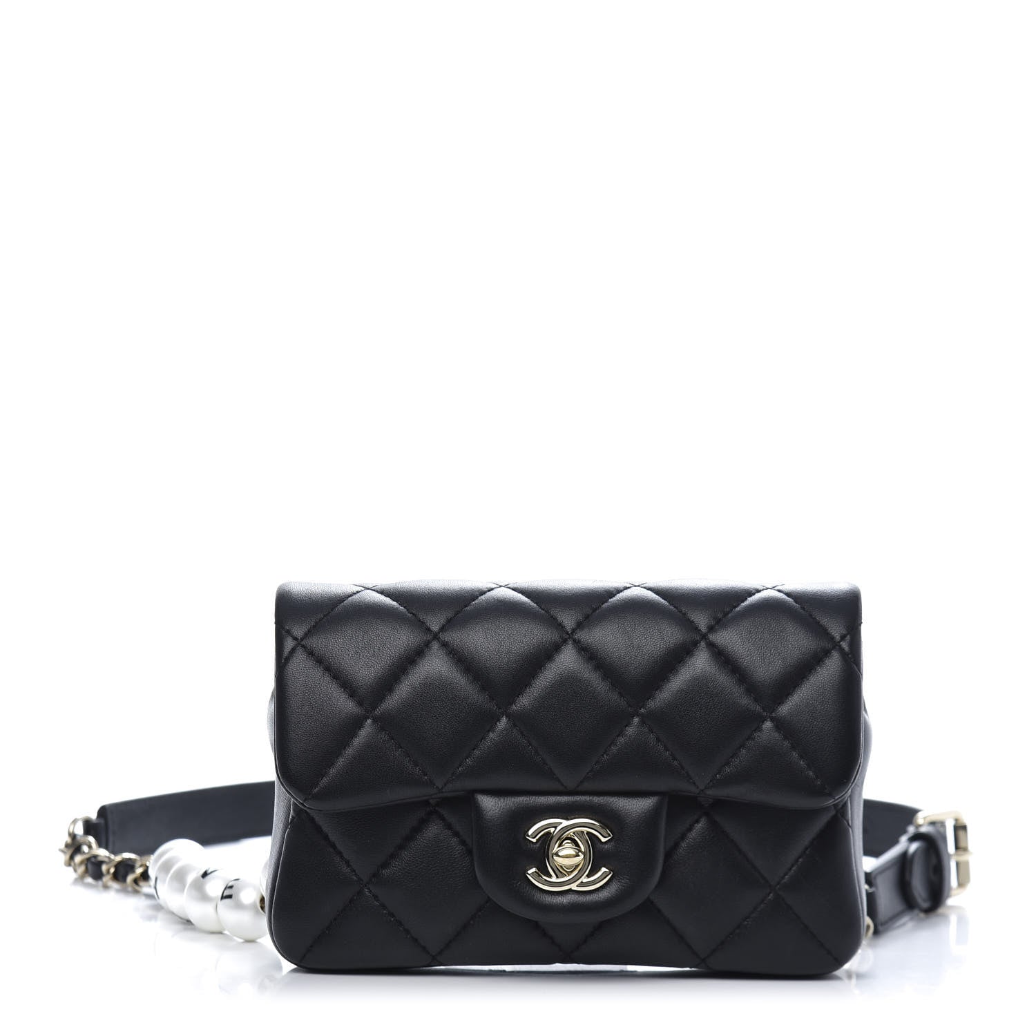 Chanel Lambskin Quilted Mini My Precious Waist Bag Black 1 of 13