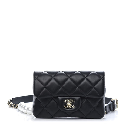 Chanel Lambskin Quilted Mini My Precious Waist Bag Black 1 of 13