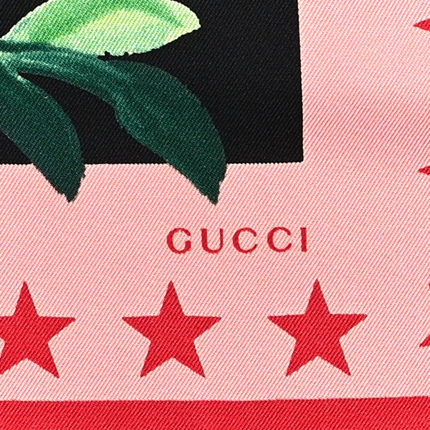 Silk Twill Jakam Square Scarf Black Pink