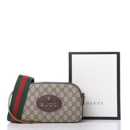 Gucci GG Supreme Monogram Web Neo Vintage Shoulder Bag Beige New Acero Crop 10 of 10