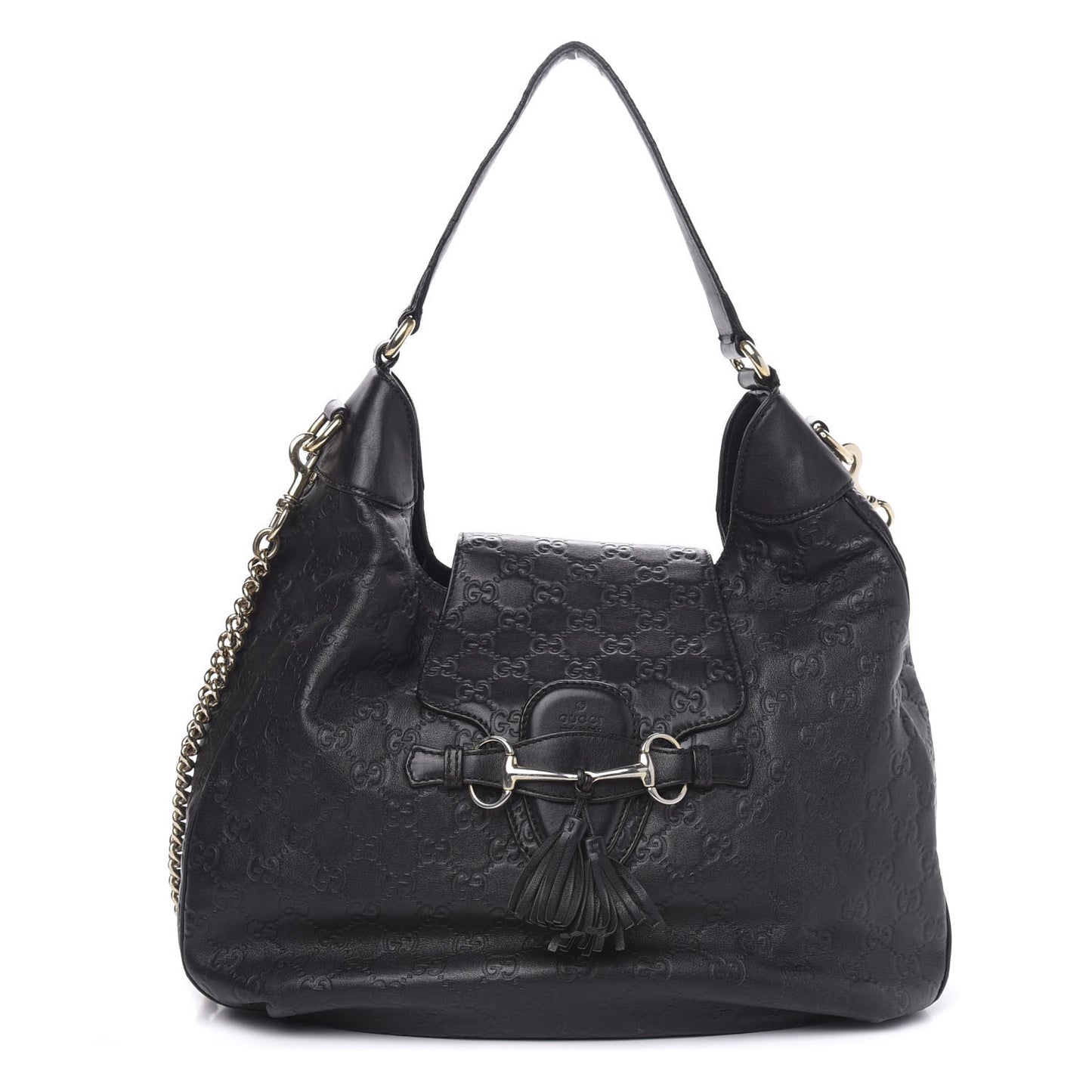 Guccissima Medium Emily Hobo Black