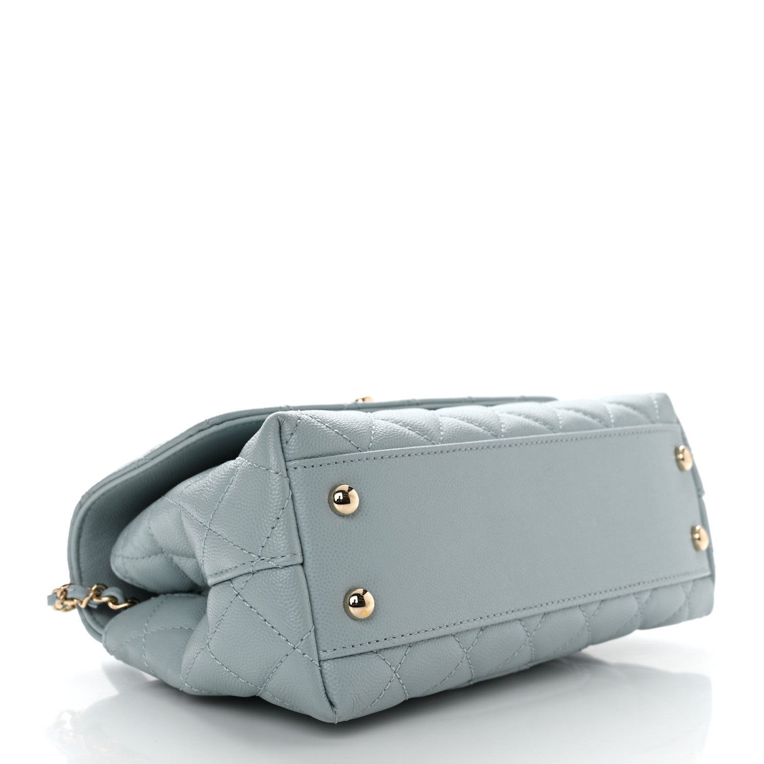 Chanel Caviar Quilted Mini Coco Handle Flap Light Blue 4 of 11
